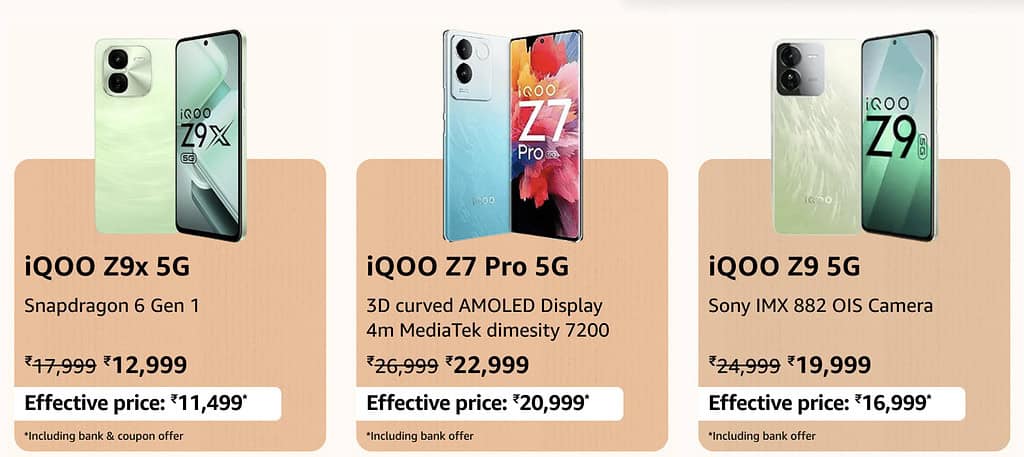 Amazon Prime Day Sale 2024 deals on iQOO Smartphones